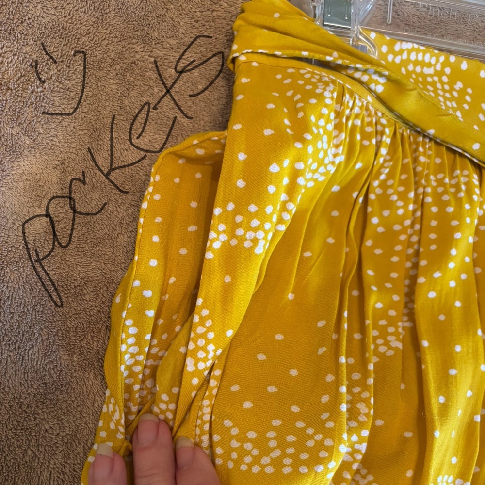 Maeve by Anthropologie gorgeous Yellow Skirt with Pockets Size S - Picture 5 of 9